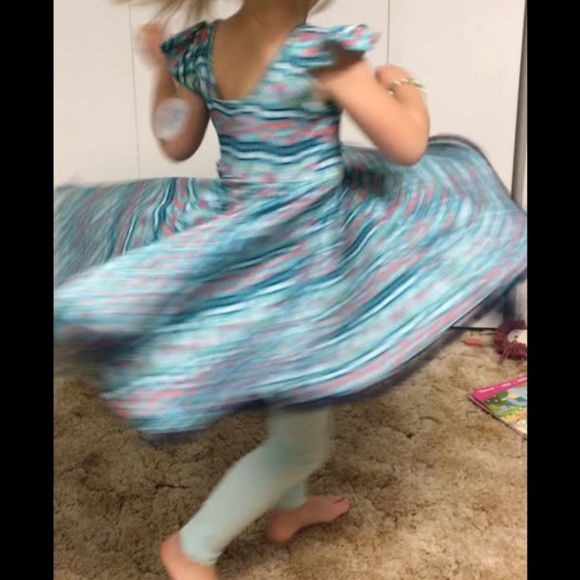 Dot Dot Smile NWT's Twirling Empire Dress Pink Circle Print Girls Size 7. - Picture 5 of 14